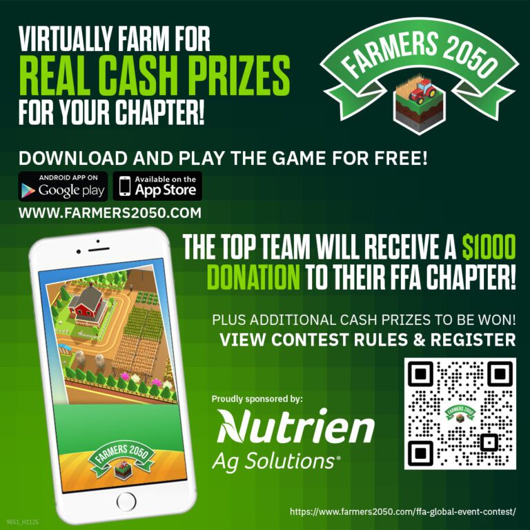 Press Release: Nutrien’s ‘Farmers 2050 Contest’ Offers $1,000 Prize for FFA Chapters